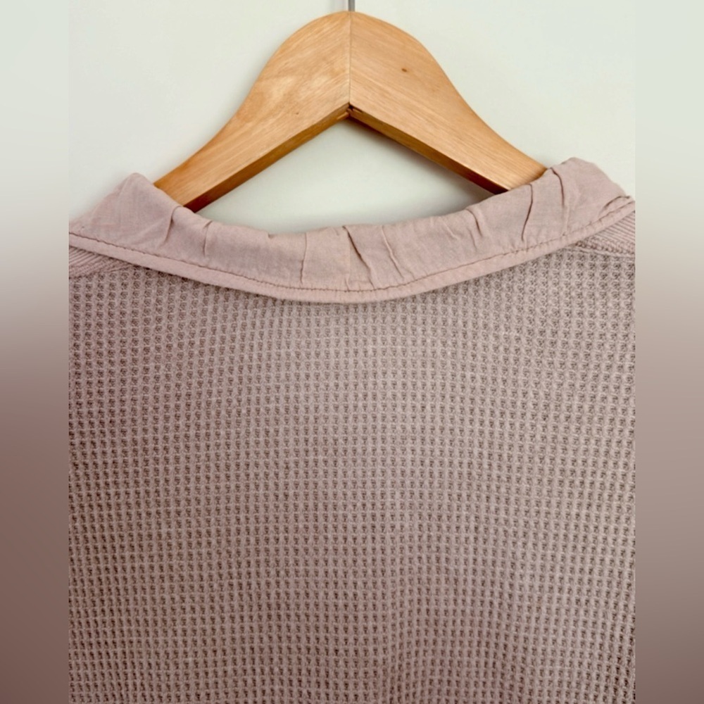 By Together Mauve Waffle Knit Shacket - Picture 7 of 7